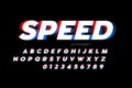 Speed sport style font Royalty Free Stock Photo