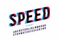 Speed style font Royalty Free Stock Photo