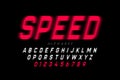 Speed style font, alphabet letters Royalty Free Stock Photo