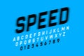 Speed style font, alphabet letters Royalty Free Stock Photo