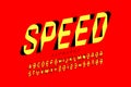 Speed style font Royalty Free Stock Photo