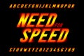 Speed style font, need for speed