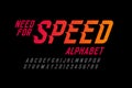 Speed style font Royalty Free Stock Photo