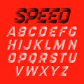 Speed style font Royalty Free Stock Photo