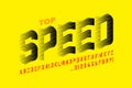 Speed style modern sport font Royalty Free Stock Photo