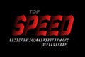 Speed style modern sport font Royalty Free Stock Photo