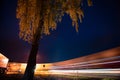 Speed Traffic - light trails on motorway highway Royalty Free Stock Photo