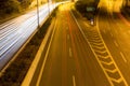 Speed Traffic - light trails on motorway highway at night Royalty Free Stock Photo