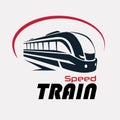 Speed train logo template Royalty Free Stock Photo