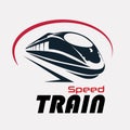 Speed train logo template