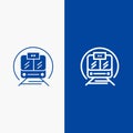 Speed Train, Transport, Train, Public Line and Glyph Solid icon Blue banner