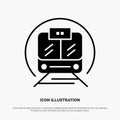 Speed Train, Transport, Train, Public Solid Black Glyph Icon