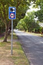 Speed trap camera sign Royalty Free Stock Photo