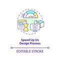 Speed up user experience design process concept icon Royalty Free Stock Photo