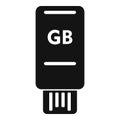 Speed usb disk icon simple vector. Solid state disk Royalty Free Stock Photo