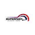 Speed vector logo design. speedometer icon symbol design template Royalty Free Stock Photo