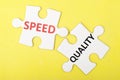 Speed versus quality Royalty Free Stock Photo