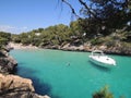 Speedboat achored at the beach