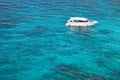 Speedboat anchored Royalty Free Stock Photo