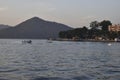 Speedboat at fatehsagar lake, Udaipur, Rajasthan Royalty Free Stock Photo