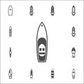 speedboat icon. Detailed set of Ships icons. Premium quality graphic design sign. One of the collection icons for websites, web de