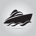 Speedboat icon sign illustration