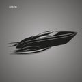 Speedboat isolated icon. Luxury boat vector. Streamline Royalty Free Stock Photo