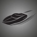 Speedboat isolated vector illustration. Luxury and expensive boat.