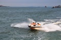 Speedboat and people Royalty Free Stock Photo