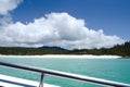 On a Speedboat at Whitehaven beach, Whitsundays - Australia Royalty Free Stock Photo