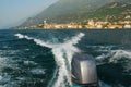 Action Speedboating on Lake Garda Royalty Free Stock Photo