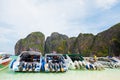 Speedboats near Maya Bay, Thailand