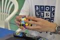 Speedcubing competition in the city of Madrid, in Spain