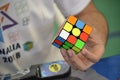 Speedcubing competition in the city of Madrid, in Spain