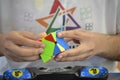 Speedcubing competition in the city of Madrid, in Spain