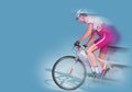 Speeding Biker Illustration Royalty Free Stock Photo