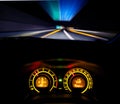 Speeding car dashboard Royalty Free Stock Photo