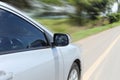 Speeding car with motion blur Royalty Free Stock Photo