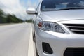 Speeding car with motion blur Royalty Free Stock Photo