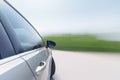 Speeding car with motion blur Royalty Free Stock Photo