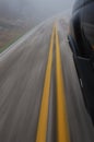 Speeding car road blur Royalty Free Stock Photo