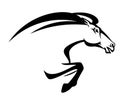 Speeding horse profile head vector design