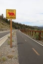 Speeding kills wildlife road sign