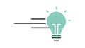 Speeding lightbulb for innovation, quick ideas, and bright concepts, vector design Generative AI Royalty Free Stock Photo