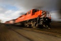 Speeding locomotive Royalty Free Stock Photo