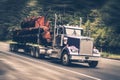 Speeding Logging Truck Royalty Free Stock Photo