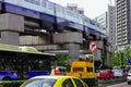 Monorail train in fast moving Royalty Free Stock Photo