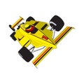 Speeding Racing Car, racetrack design isolated on a white background in EPS10