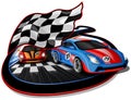 Speeding Racing Cars Design Royalty Free Stock Photo