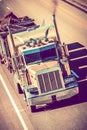 Speeding Semi Truck Royalty Free Stock Photo